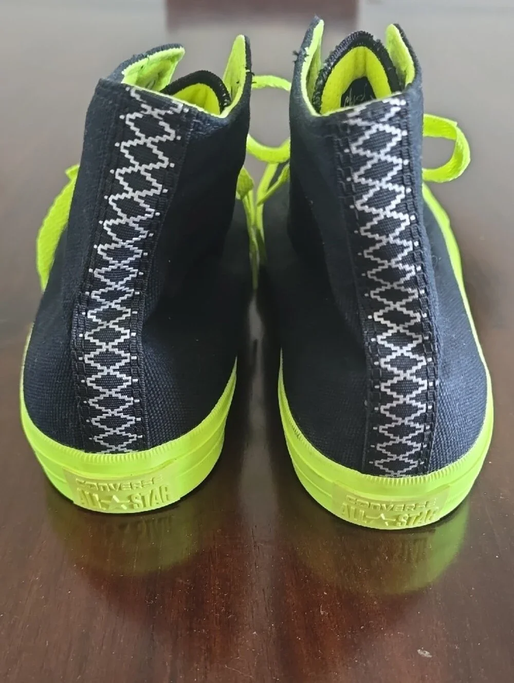 Mens Converse High-top Black And Neon Green
